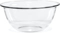 Red Co. 10.5” Dia Round Clear Glass 3 Qt Mixing Prep and Serving Bowl, Large