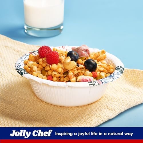 JOLLY CHEF 16 oz Disposable Paper Bowls with Floral Print 156 Count - Image 5