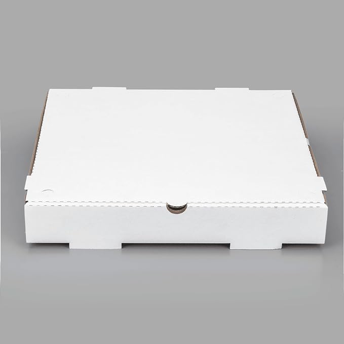Karat Corrugated Pizza Boxes 14" x 14" x 2" [50 Pack] – Ventilated, Grease-Resistant, Durable for Pizza, Catering or Shipping Use