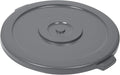 Restaurantware-LID ONLY: RW Clean Waste Container Lid, 1 Round Trash Can Cover - Waste Bin Sold Separately, For 44 Gallon Dustbin, Built-In Handle, Gray Plastic Garbage Can Cover, Heavy-Duty