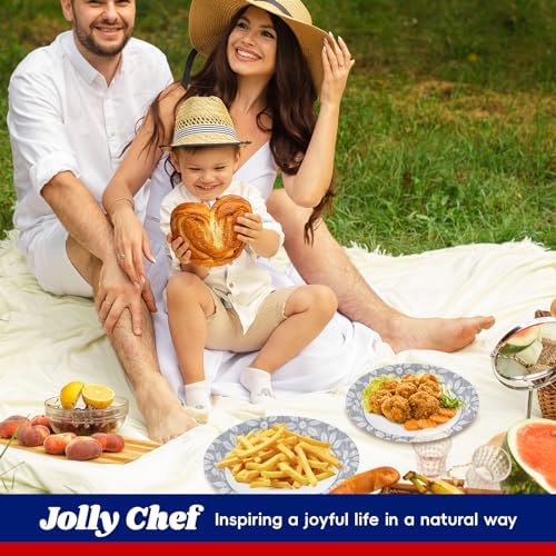 JOLLY CHEF 10 inch 140 Pack Disposable Paper Plates - Image 7