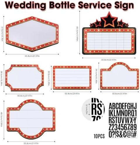 Wedding Bottle Service Sign,6 Pack - Image 3