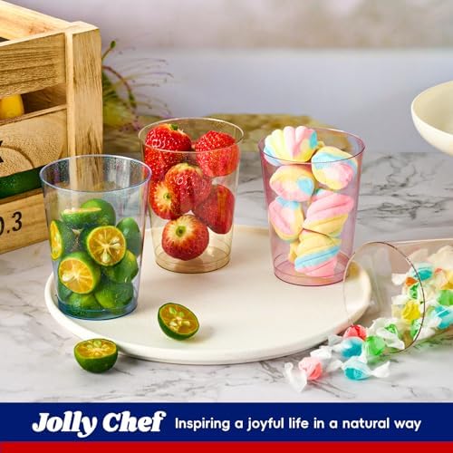 JOLLY CHEF 10 oz Plastic Cups in Assorted Colors, Party Cups 100 Pack - Image 5