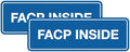 Signs ByLITA Standard FACP Inside Sign | Fire Safety Signage (Blue) - Large 2 Pack