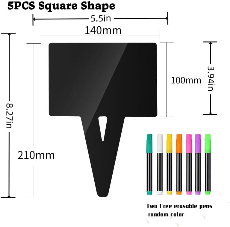 5Pcs Supermarket Aquatic Frozen Seafood Market Price Card Acrylic Black Ice Table Insert Label Clip Erasable Plug-in Label Display Rewritable Promotional Price Tag Waterproof Square Advertising Sign - Image 2