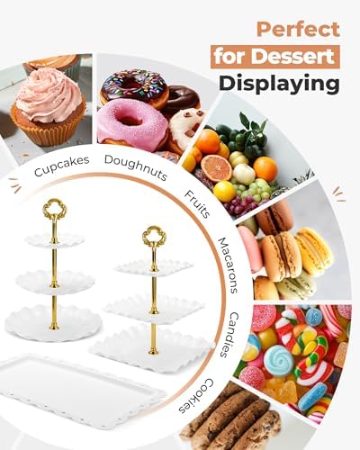 Kootek 10pcs Cupcake Stand Dessert Table Display Set Serving Tray for Party - Image 6