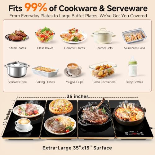WeGuard Electric Warming Tray, 4-in-1 Food Warmers for Parties Buffet - Image 5