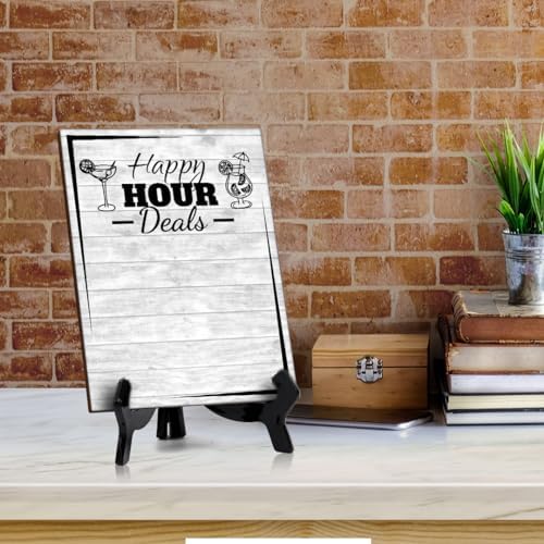 Happy Hour Deals 6x8 Dry Wipe Table Sign (6x8) Easy Installation | Restaurant & Bar | Perfect To Clearly Direct Customers & Advertise Specials | No Pen Included - Image 4