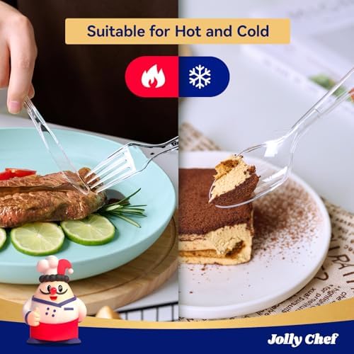 JOLLY CHEF Plastic Silverware 360 Count-180 Forks, 120 Spoons, 60 Knives - Image 3
