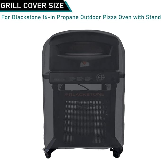 ZJYWSCH Pizza Oven Cover for Blackstone 16-in Propane Outdoor Pizza Oven with Stand 6825 6824 Waterproof Blackstone Pizza Oven w/Cart Cover 5613 Heavy Duty