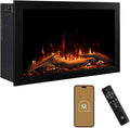 Modern Ember Highmark Traditional 30 Inch Built-in Smart Electric Fireplace Insert with Remote Control | Alexa/WiFi Enabled | Electric Firebox Heater with Multi-Color Flames | 1500W