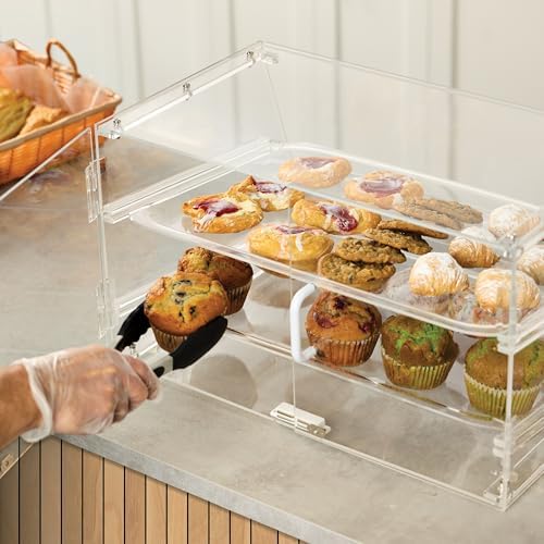 Winco 2 Tier Clear Commercial Display Case - Image 6
