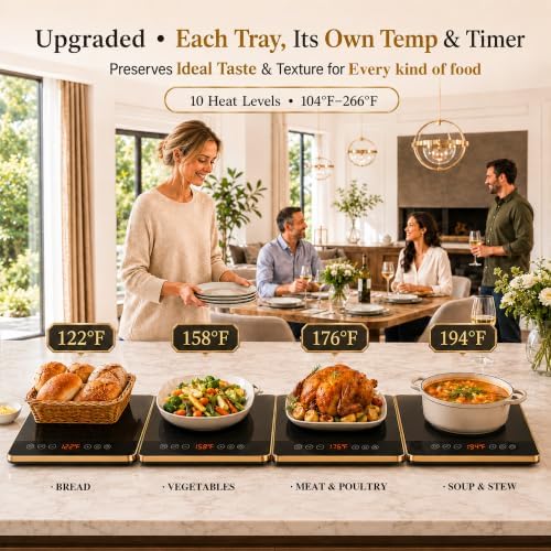 Warming Trays for Buffets Party Extra Large 41"x15", Warming Mat for Food - Image 2