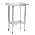 COOLCHEF Stainless Steel Work Table 18 x 24 Inch, NSF Commercial Prep Table with Undershelf, Heavy Duty Food Prep Workstation