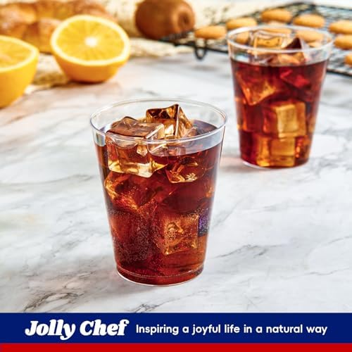 JOLLY CHEF 100 Pack 8 oz Disposable Clear Plastic Cups, Party Cups - Image 4
