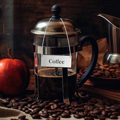 8 Pcs Stainless Steel chain signs 3.54 x 1.4 Inch Table beverage display signs Hanging chain sign for Indoor Outdoor, Including Coffee,Lemonade,Sweet Tea,Unsweet Tea,Water, Milk,Juice,Cola - Image 5