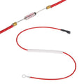MECCANIXITY Universal Rice Cooker Temperature Fuse, 121°C 10A 250V Metal Thermal Fuse with Terminal and Ring Terminal Fiberglass Sleeving for Electric Pressure Cooker Repair Part