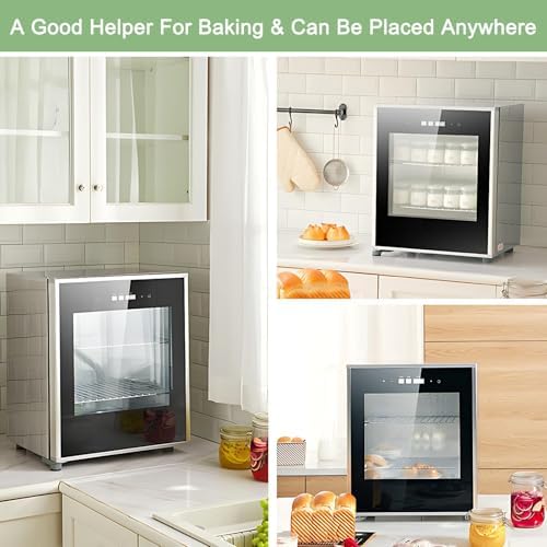40L Electric Dough Proofer Box, Adjustable Temperature & Humidity Control, Removable Bread Proofing Machine for Perfect Home Baking, 220V Automatic Timer