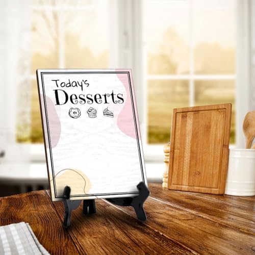 Today's Desserts 6x8 Dry Wipe Table Sign Easy Installation | Restaurant & Bar | Perfect To Clearly Direct Customers & Advertise Specials | No Pen Included - Image 5
