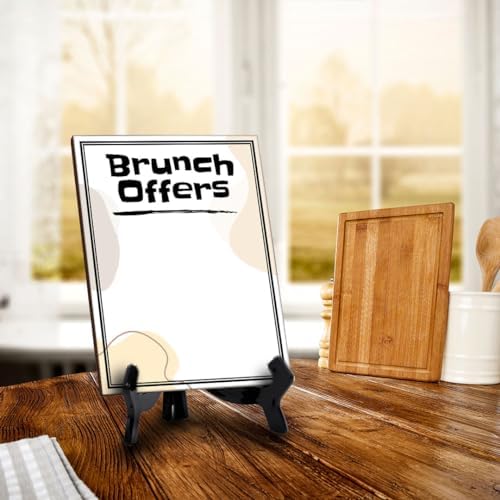 Brunch Offers 6x8 Dry Wipe Table Sign Easy Installation | Restaurant & Bar | Perfect To Clearly Direct Customers & Advertise Specials | No Pen Included - Image 5