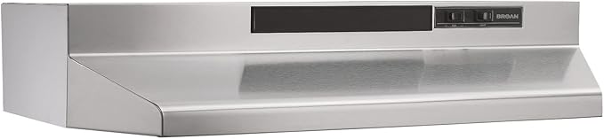 BROAN F403004 Broan(R) 30-Inch Convertible Under-Cabinet Range Hood, 160 CFM, Stainless Steel