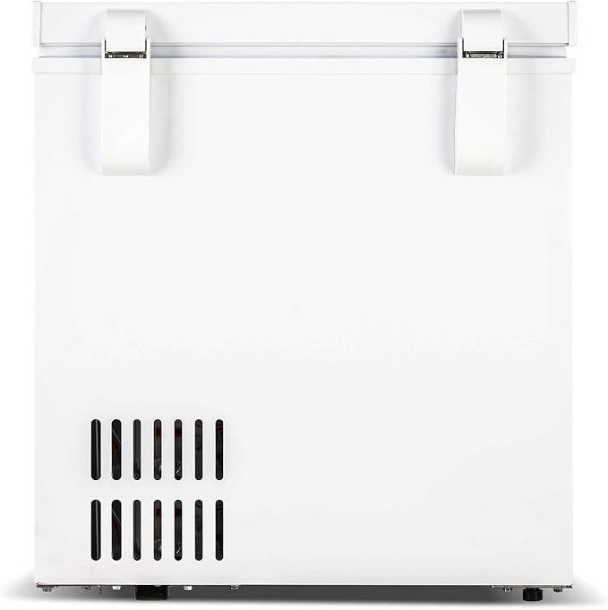 Frigidaire Chest Deep Freezer, 2.0 Cu. Ft. Capacity, Adjustable Thermostat-Removable Vinyl Coated Wire Basket-Easy Defrost Drain- Garage Ready- Pearl White