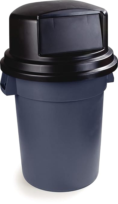 SPARTA Bronco Waste Container Trash Can Lid for Disposal, 44 To 55 Gallons, Black