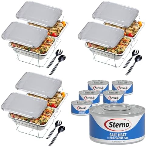 Sterno Disposable Chafing Dish Buffet Set, 30-Piece Full Size by Sterno