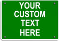 Aluminum Weatherproof Metal Sign Multiple Sizes Custom Personalized Text Here Green White Directions Horizontal Street Signs 10x7Inches