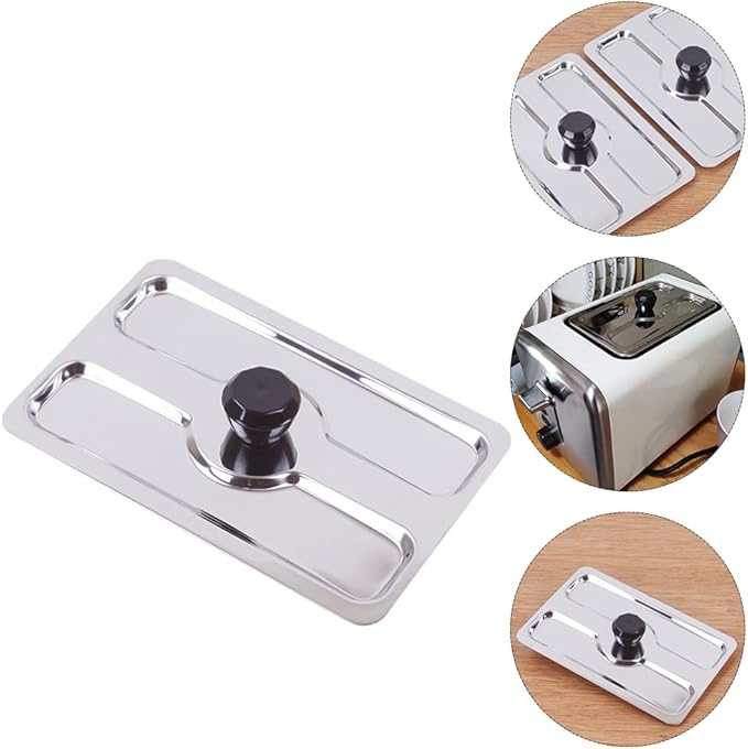 BESPORTBLE Metal Toaster Dust Cover Stainless Steel Electric Bread Maker Upper Cover Toaster Appliance Top Cover for Bread Machine Part Accessories