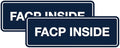 Signs ByLITA Standard FACP Inside Sign | Fire Safety Signage (Navy Blue/White) - Small 2 Pack