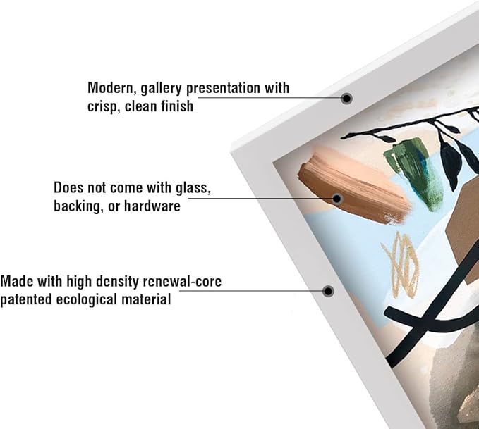 Creative Mark Gotham Gallery Canvas Frame - White 11x14-3 Pack Open Back Frame for Heavy Duty Canvases Paintings Without Glass or Backing - 1-5/8" Depth, 1-3/8" Rabbet - Pre-Assembled, Made in USA