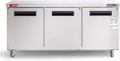 WESTLAKE 72" W Commercial Freezer Worktop Undercounter Freezer 17.7 Cu.ft Single Door Stainless Steel Counter Fan Cooling Freezer Food Prep Station for Restaurant, Bar