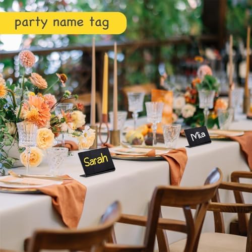 PigPotParty 12 Pcs Acrylic Mini Chalkboard Signs, 4"x3" Food Labels - Image 5