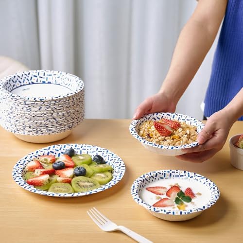 JOLLY CHEF 8.5 Inch Paper Plates 300 Count & 12 Oz Paper Bowls 200 Count - Image 2