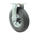 Service Caster Brand Replacement Caster for Uline Caster H-3328GR-R - Rigid Top Plate Caster with 8 Inch Gray Pneumatic Wheel - Heavy Duty Replacement - Fits Platform Trucks and Utility Carts H-2505