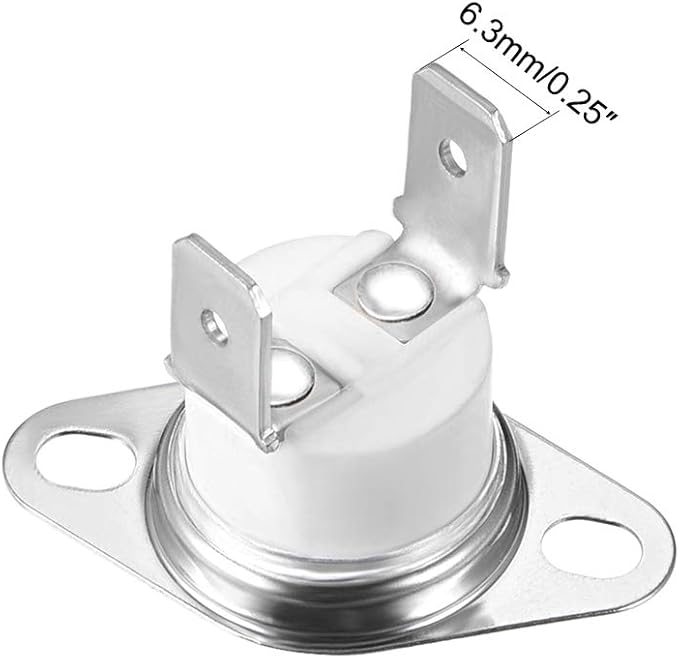 uxcell KSD301 Thermostat 195°C/383°F 10A Normally Closed N.C Adjust Snap Disc Temperature Switch for Microwaves,Oven,Coffee Maker 2pcs,Ceramic Material