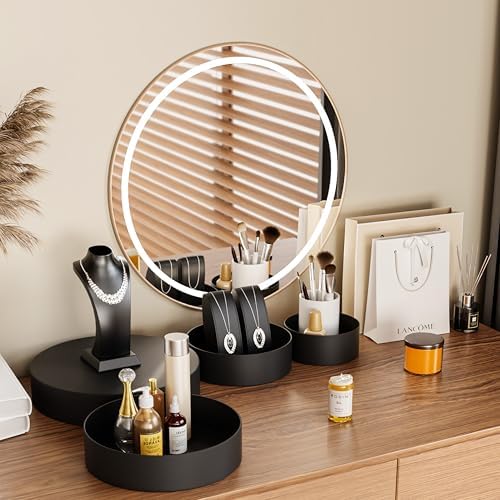 Round Metal Buffet Risers,4PCS Food Risers for Buffet Table 6in to 12in with Mini Acrylic Signs for Catering Dessert Collectibles Jewelry Figures Show Matte Black Cube Boxes Nesting Risers with Hollow Bottoms - Image 4