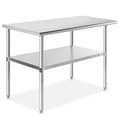 GRIDMANN Stainless Steel Work Table 48 x 24 Inches, NSF Commercial Kitchen Prep Table with Under Shelf for Restaurant and Home