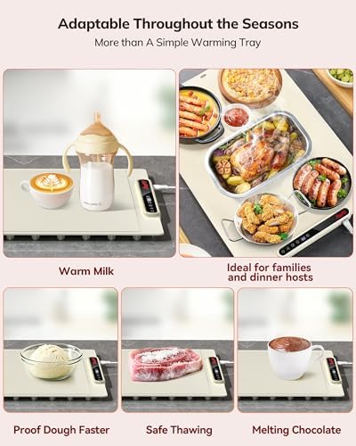 Food Warming Mat 24x16, Foldable Food Warmer for Parties - Image 2