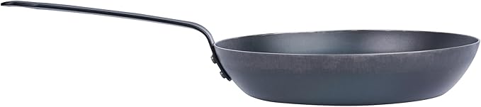 Restaurantware-Met Lux 9.5 Inch Fry Pans, 6 Lightweight Frying Pans - Induction-Ready, Triple-Riveted, Black Carbon Steel Cooking Skillets, Durable, For Searing, Sauteing, And Browning Food