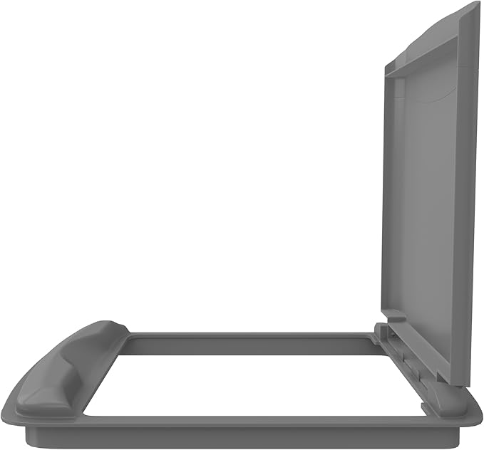 Rev-A-Shelf 50 Qt Under Sink Garbage Can Lid for Base Kitchen and Bathroom Cabinet, Replacement Plastic Trash Bin Lid Only, Silver, RV-50-LID-17-1-40