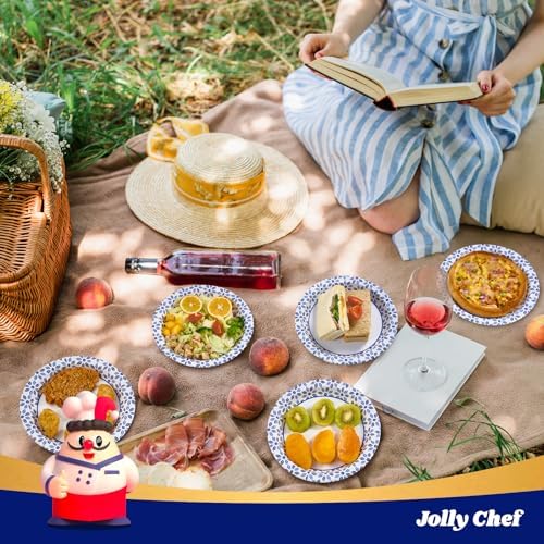 JOLLY CHEF 10 inch 140 Pack Disposable Paper Plates - Image 6