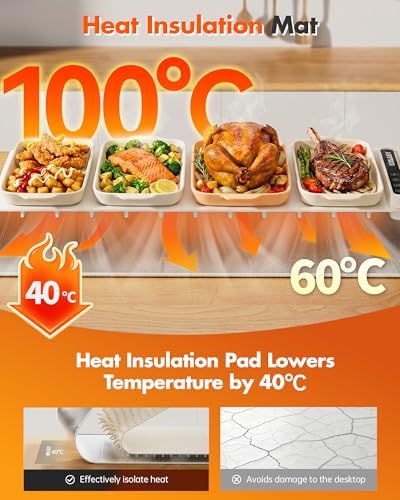 Warming Mat For Food Extra Long 43"x12" 600W Food Warming Mat Heat Resistant Pad,Chafing Dishes for Buffet 6 Temp 12 Hours,Child Lock,Food Warmers for Parties Buffet for Catering Gatherings - Image 3