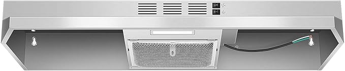 SNDOAS 36 inch Range Hood,Under Cabinet Range Hood 36 inch in Stainless,Ductless Range Hoods with Carbon Sponge Filter,230 CFM Stove Hood with 2-speed Fan,Hard Wired Kitchen Exhaust Hood