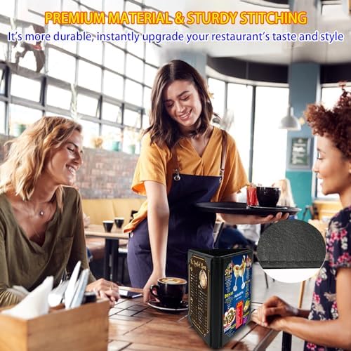 5x7 Inch Table Tent Leather Menu Holder Sign Display Black Menu Covers for Cafes Bars Restaurant 3 sided triangle shape table tent 1 pack - Image 4