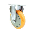 Service Caster Brand Replacement Caster for Uline Caster H-5540R-Rigid Top Plate Caster with 5 Inch Yellow Polyurethane Wheel-Light Duty Replacement Caster-Fits Cart, Dollies and Poly Box Truck H-3840