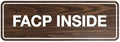 Signs ByLITA Standard FACP Inside Sign | Fire Safety Signage (Walnut) - Small 1 Pack