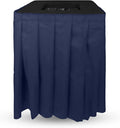Square Black Trash Can Topper Cover With Solid Pleated Skirt | Designed to Fit 32-35 Gallon Trash Cans | Elegant Party Supplies for Weddings, Banquets, Birthday Parties & More (Black Top Blue Skirt)