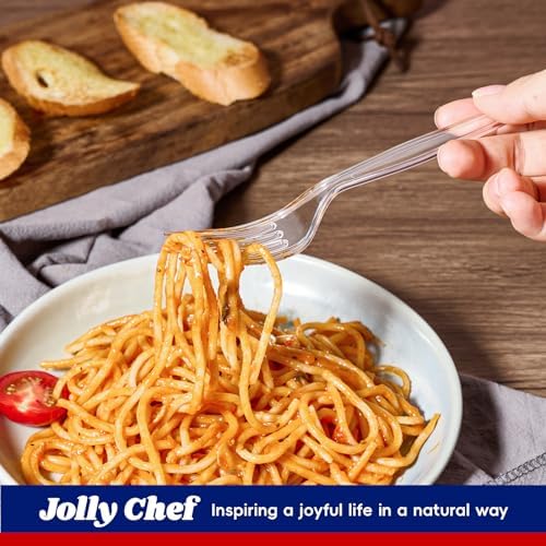 300 Clear Disposable Plastic Forks, Silverware Utensils Bulk for Daily Use - Image 4